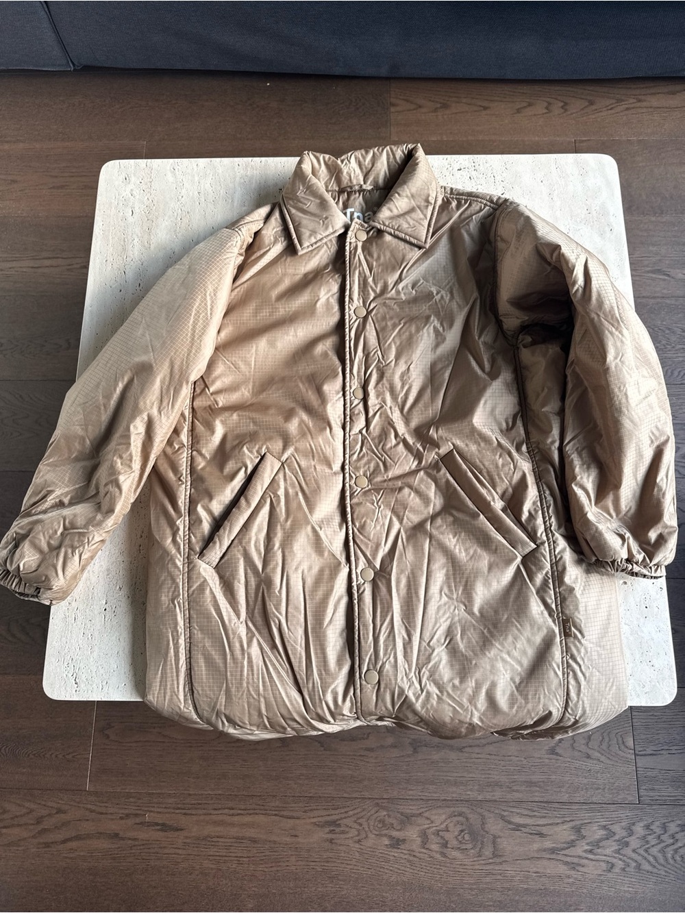 TNA Long Coaches Jacket (Beige)